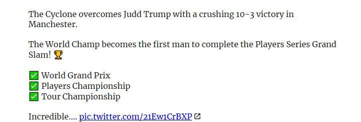  那一晚的曼彻斯特，中国斯诺克迎来了自己的"破阵者" 体育新闻